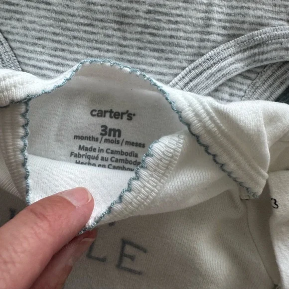 🛎️ Clearance Carter’s Baby Bodysuit 6 Pieces Size 3 Months - Picture 9 of 10